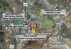 Ariel Location of Parcels for Sale in San Luis Obispo